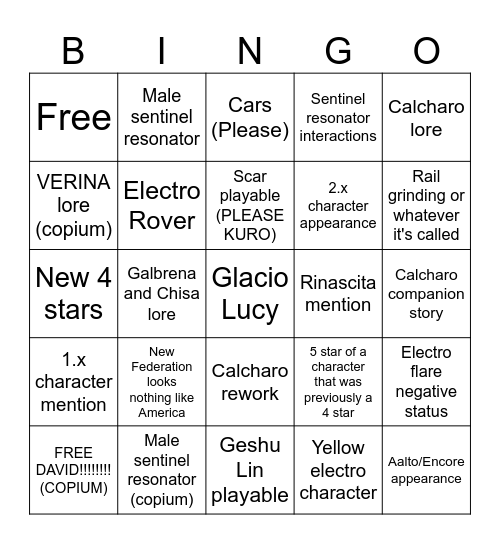 3.x BINGO Card