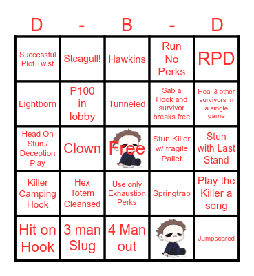 DBD Survivor Bingo Card