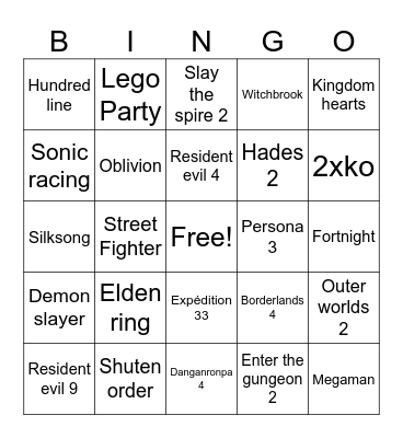 Nd Bingo Card