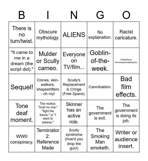 I WANT TO BINGO Card
