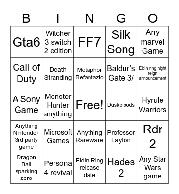 Direct Bingo Card