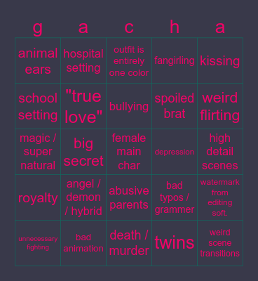 gacha bingo Card