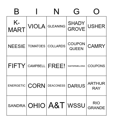 PARTY Bingo Card