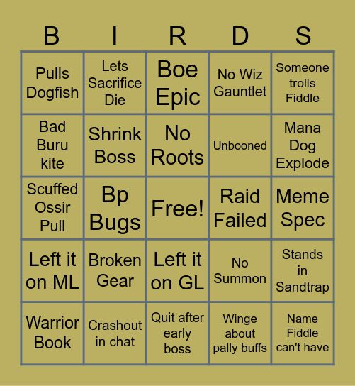 AQ20 SCUFFATHON 1 Bingo Card