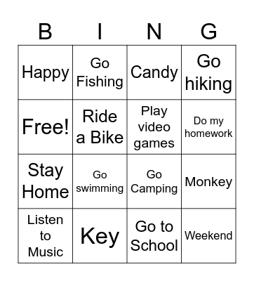Inter Bingo Card