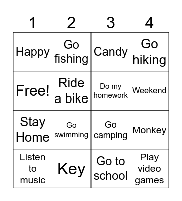 Inter Bingo Card