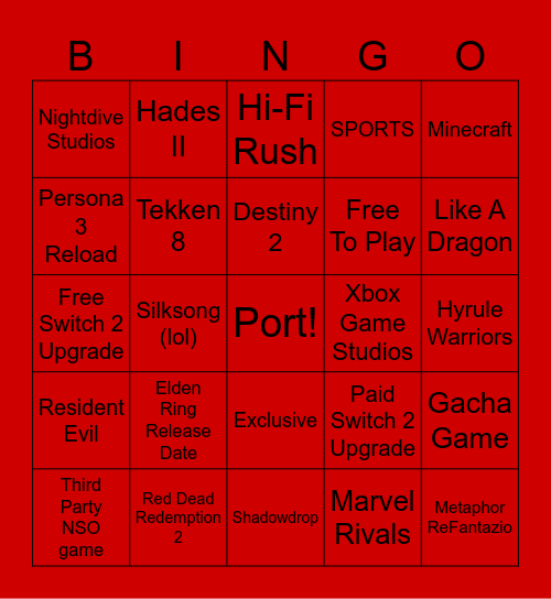 Partner Direct 6/31/25 Bingo Card