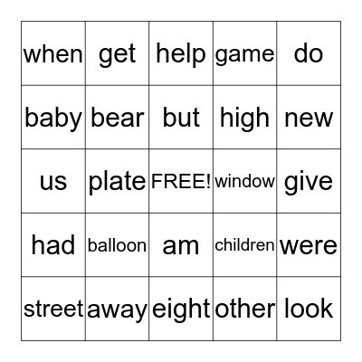 I'm a winner!!! Bingo Card