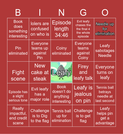 Bfdia 22 Bingo Card