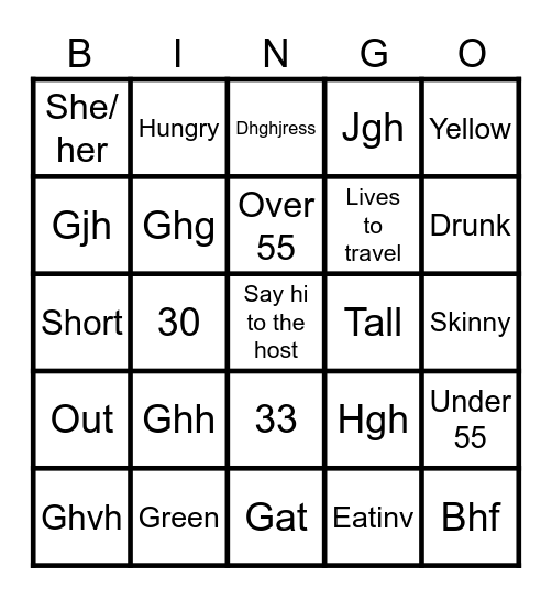 BLN Bingo Card