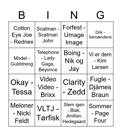 Malenes polter Bingo Card