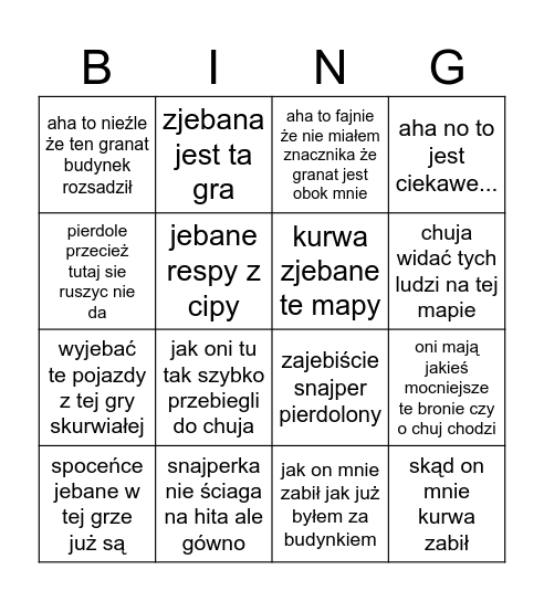 bingo creszowe premiera BF6 Bingo Card