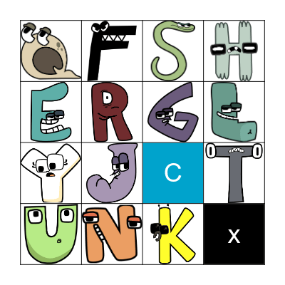 Alphabet Bingo Card