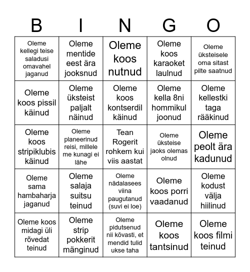 Rokipoki SYNNA Bingo Card