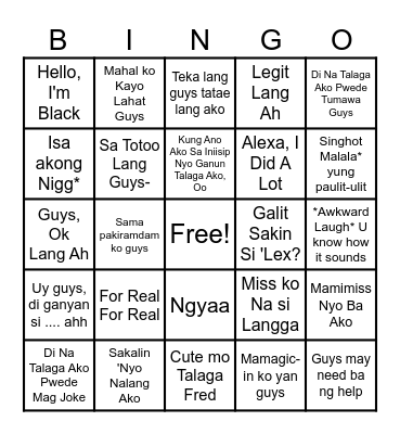 The Jezim Challenge Bingo Card