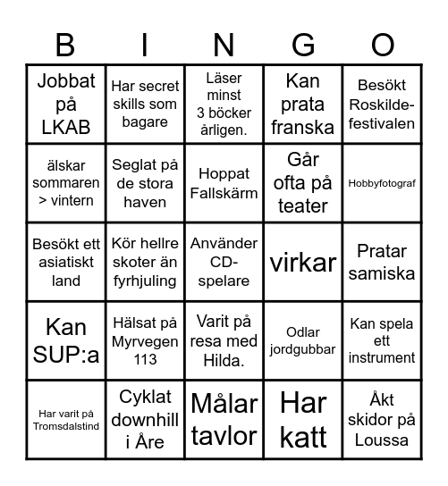 Bröllopsbingo! Bingo Card