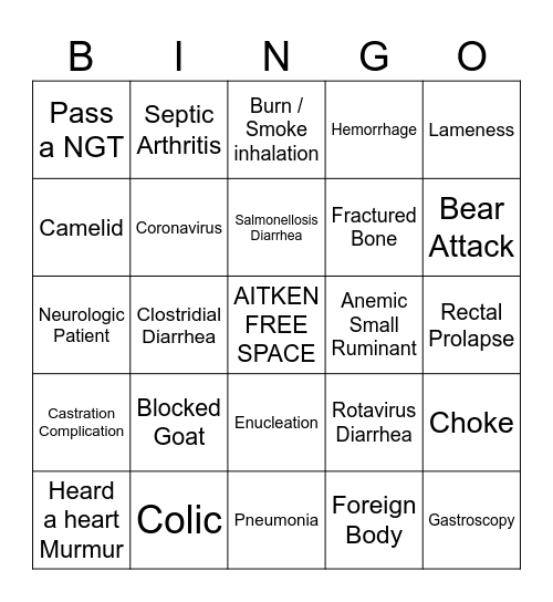 ECC BINGO CARD Bingo Card