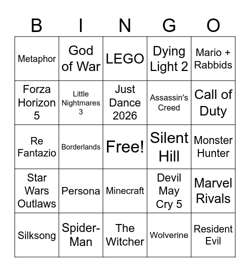 Nintendistas Comunistas 31/07 Bingo Card
