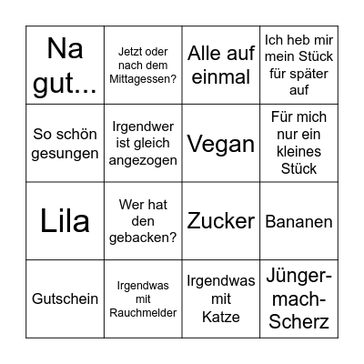 Office Birthday Bingo Card