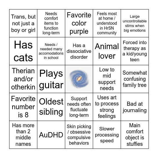 How much do you have in common with Bingo Card