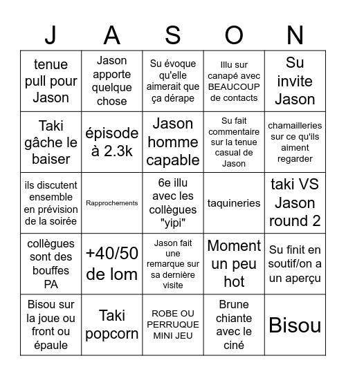 Episode 18 Netflix and Chill....? Bingo Card