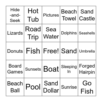 Florida Bingo Card