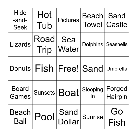 Florida Bingo Card