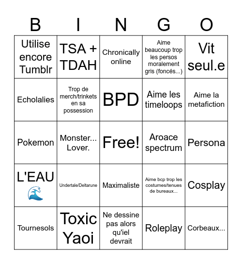 Nyu Bingo Card