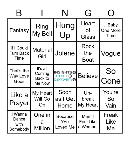 Divas of the 90s Bingo Card