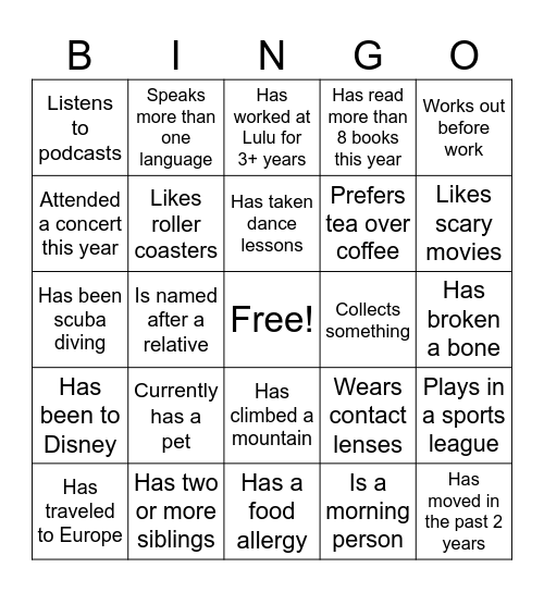 Q3 PI Planning Bingo! Bingo Card