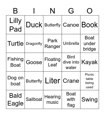 Moraine Bingo Card