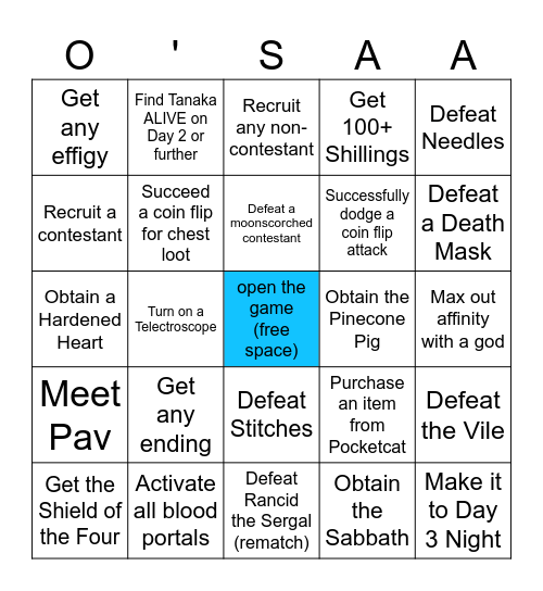 F&H Termina Bingo Card