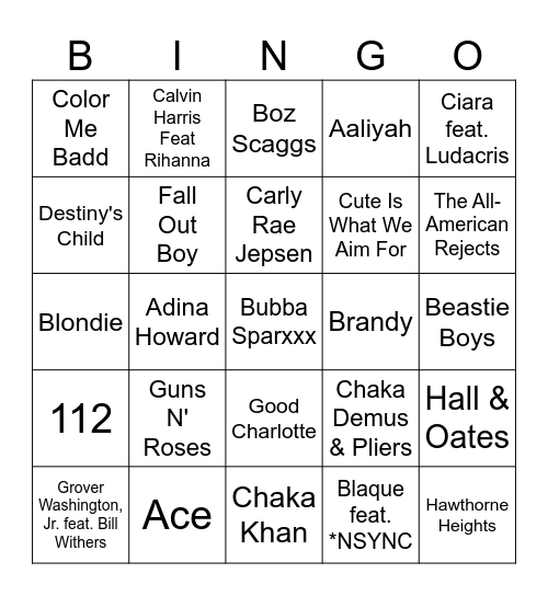 GAME#1 - Crying on My Yacht Rock Bingo Card