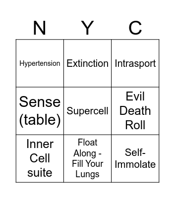 Forest Hills Rock Show Bingo Card