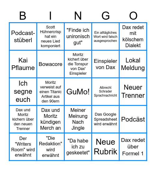 BoWa Bingo Card