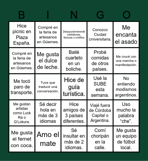 AGAPE21 Bingo Card