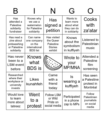 LSM4Pal @ Wild Pride Bingo Card