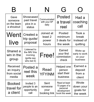 Business Bingo Card