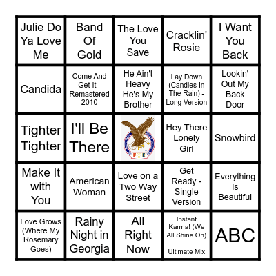1970 Bingo Card