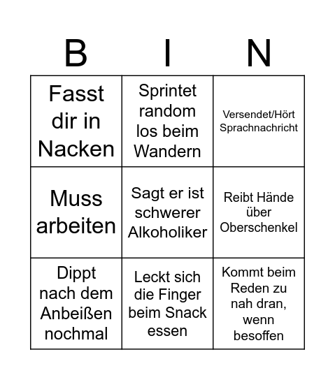 Christoph Bingo Card