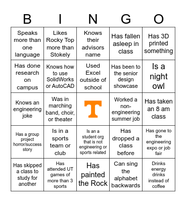 Engage LLC Human Bingo Card