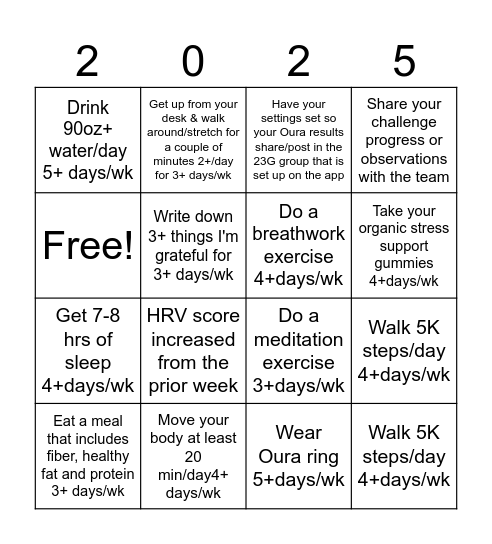 Summer BINGO Card