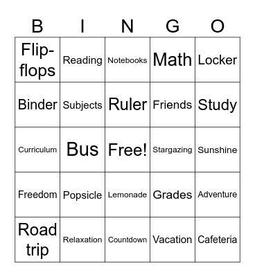 Chalk it Up Bingo Card