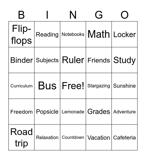 Chalk it Up Bingo Card