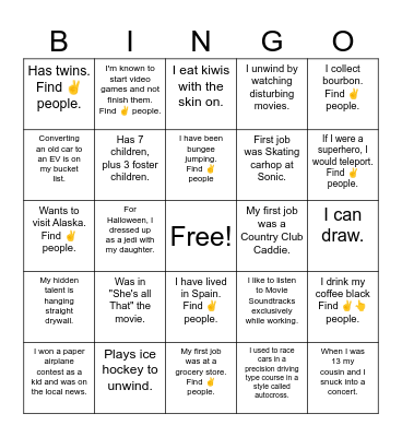 PM Summit Bingo Card