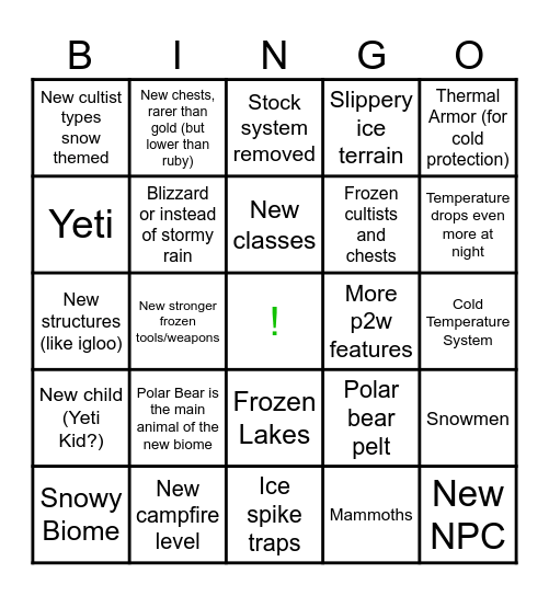 99 Nights UPDATE BINGO Card 99-nights-update-bingo-card