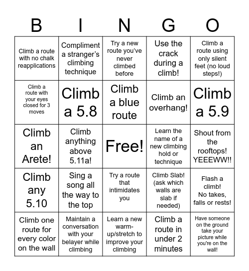 PP Bingo Card