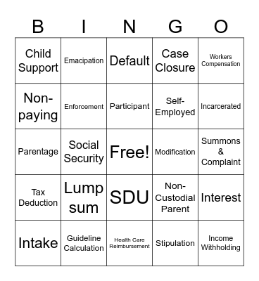DCSS Bingo Card