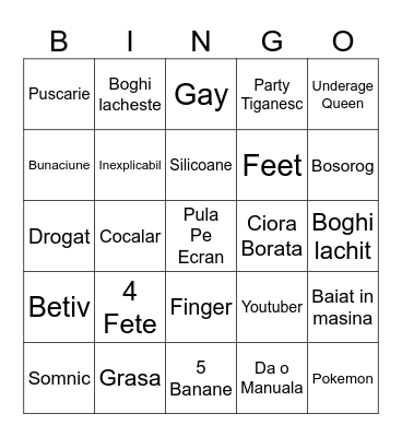 Ome.tv Boghi Bingo Card
