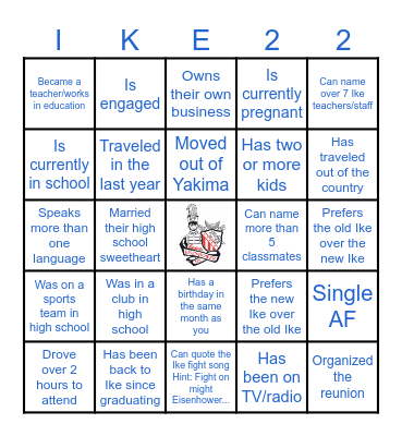 10 YEAR REUNION BINGO Card